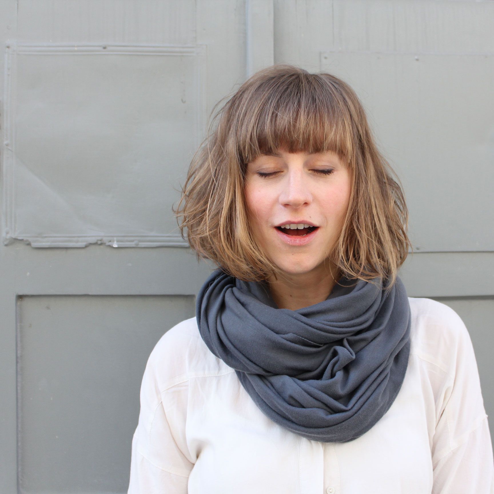 Anja with closed eyes